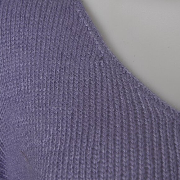 100% Alpaca Sweater Purple V-Neck Long Sleeve Size Small - Picture 8 of 8